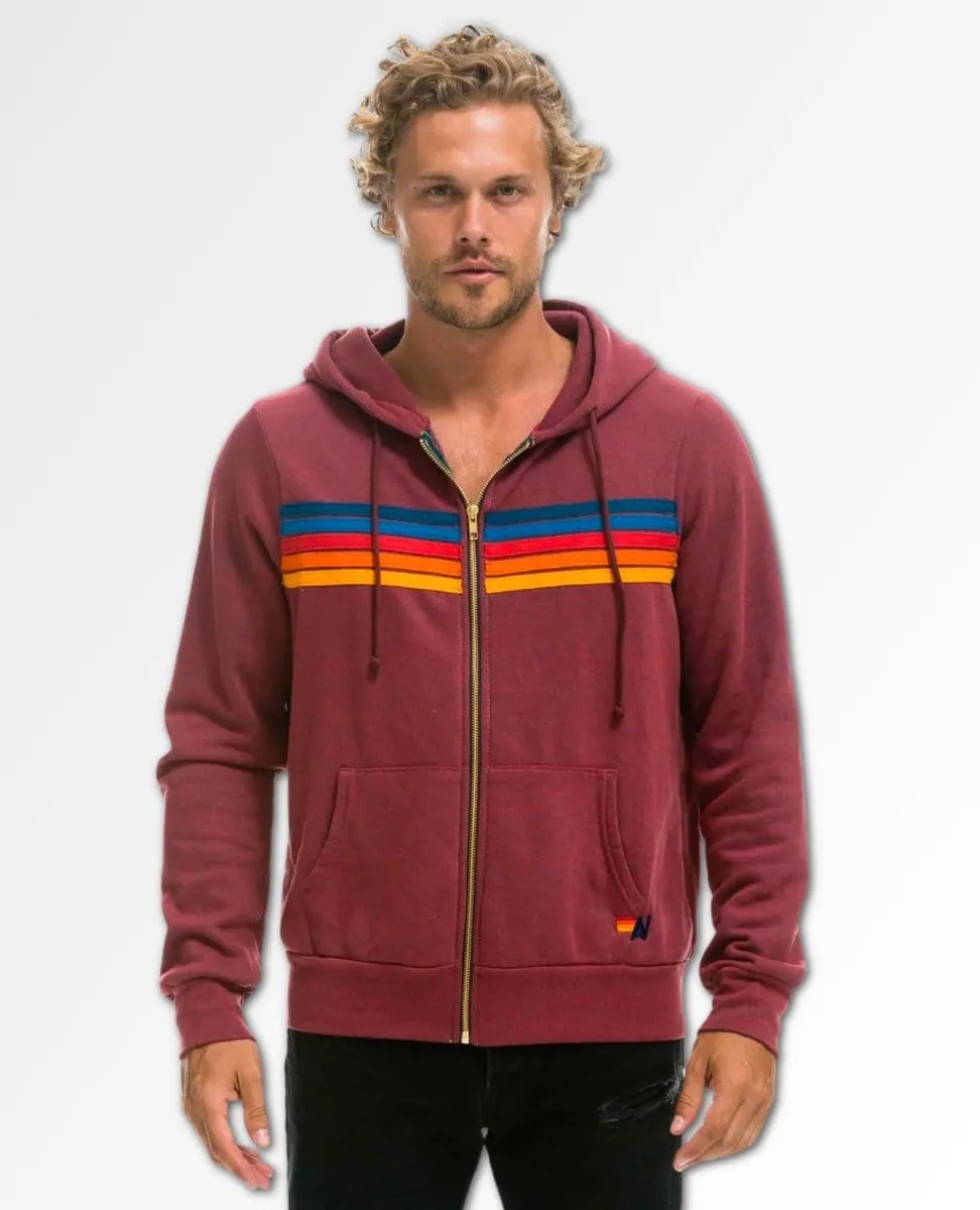 5 Stripe Plum Unisex Hoodie