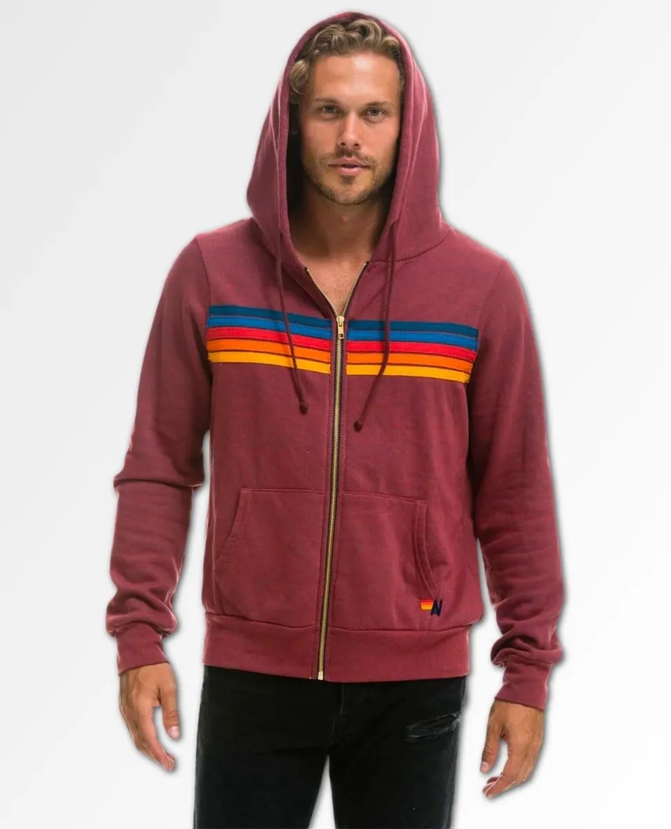 5 Stripe Plum Unisex Hoodie