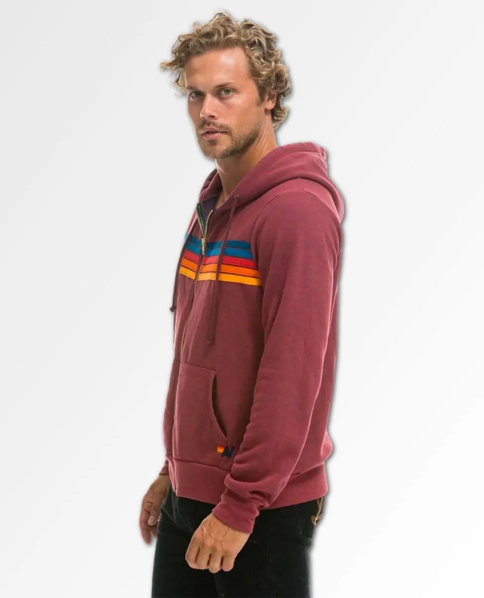 5 Stripe Plum Unisex Hoodie