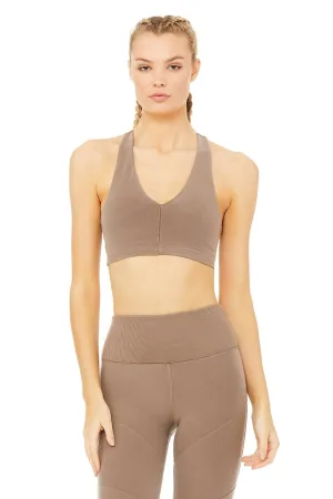 Alo Sueded Base Bra - Walnut Wash