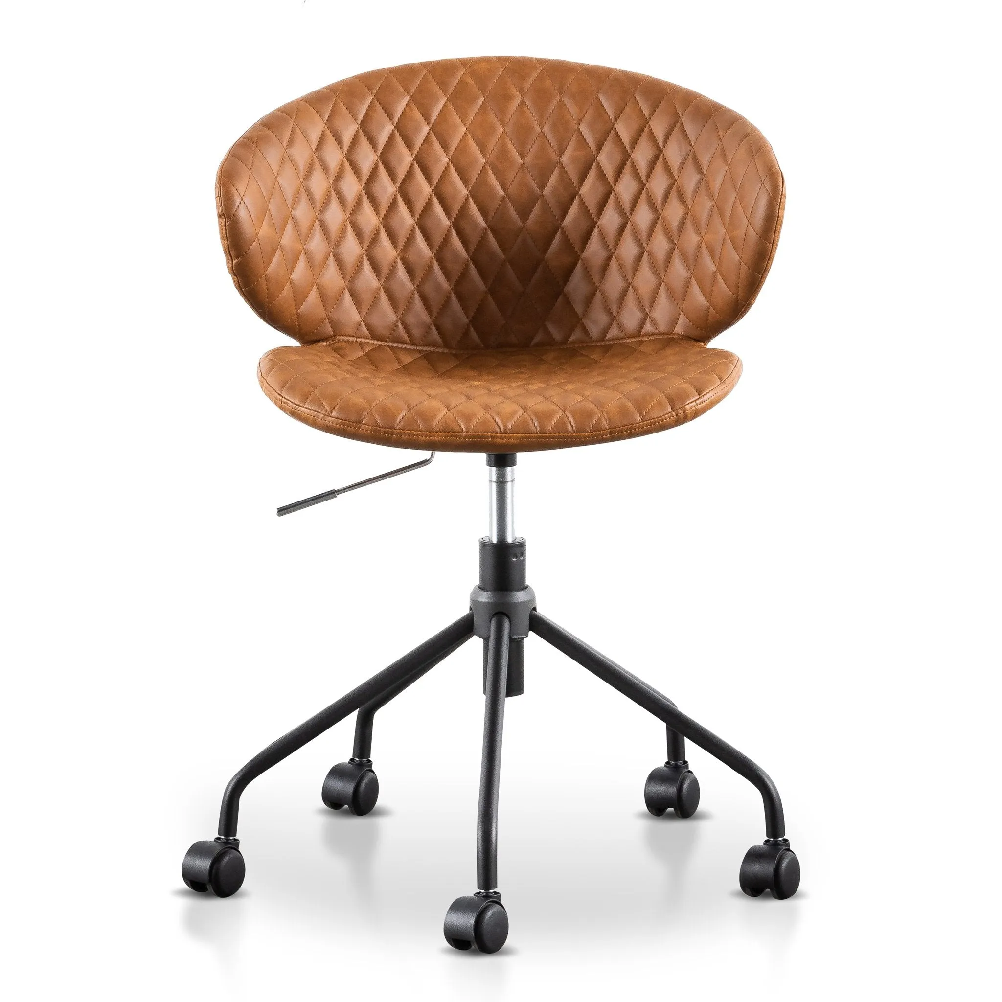 Amos Office Chair - Tan with Black Base