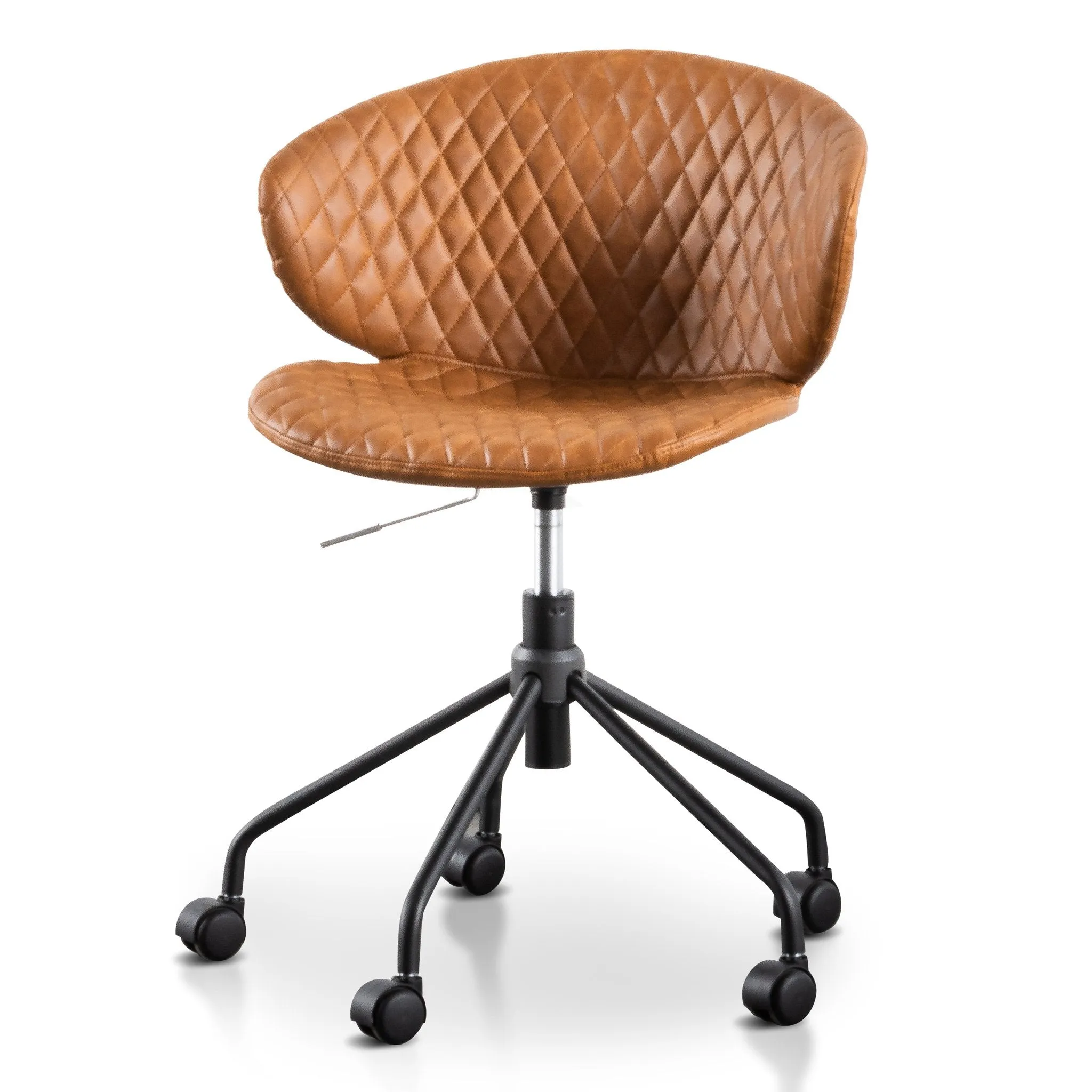 Amos Office Chair - Tan with Black Base