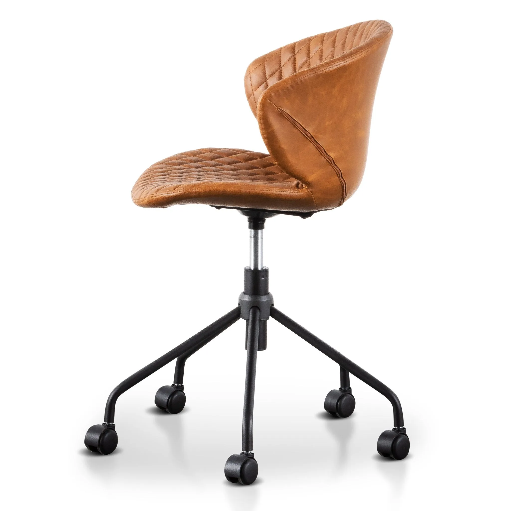 Amos Office Chair - Tan with Black Base