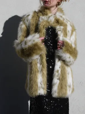 animal print fur jacket