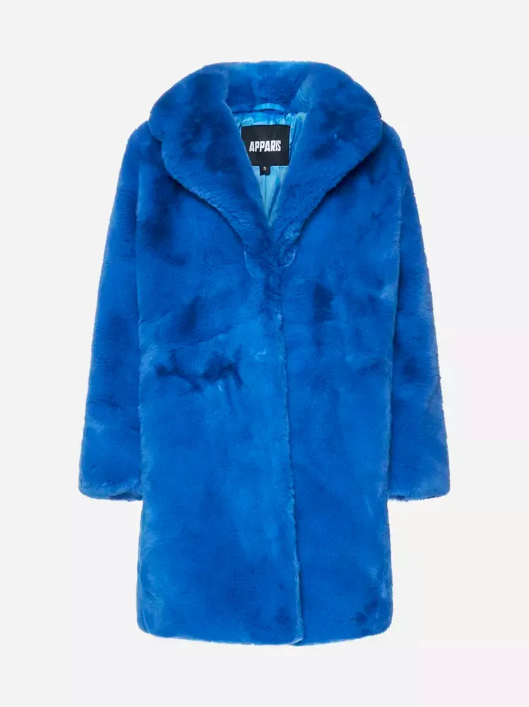 Apparis Chic Sapphire Eco-Fur Jacket – Unparalleled Warmth