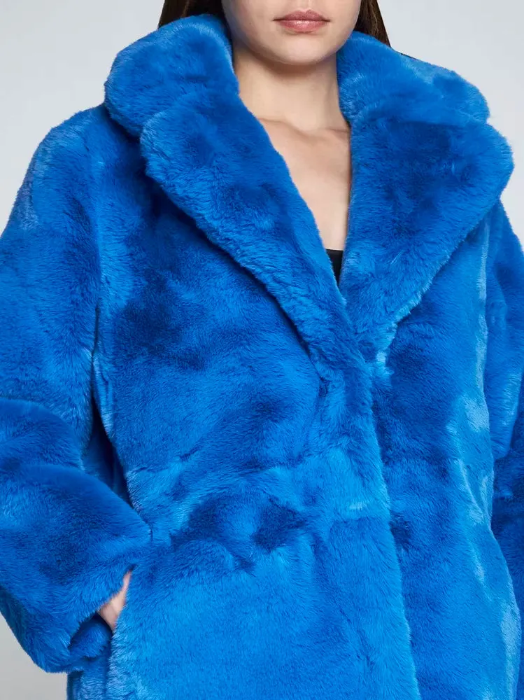 Apparis Chic Sapphire Eco-Fur Jacket – Unparalleled Warmth