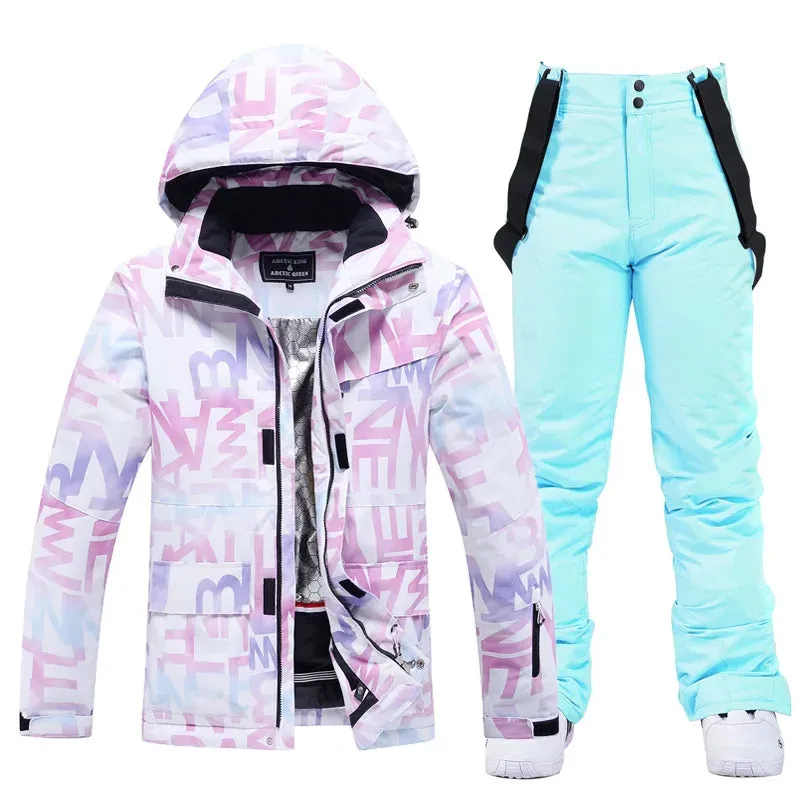 ARCTIC QUEEN Womens Ski Suit - Multi Coloured