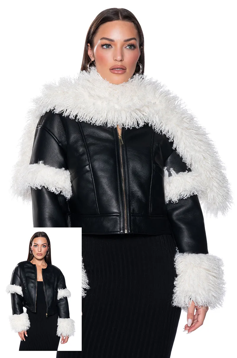 ASPEN GLOW UP FAUX FUR COAT