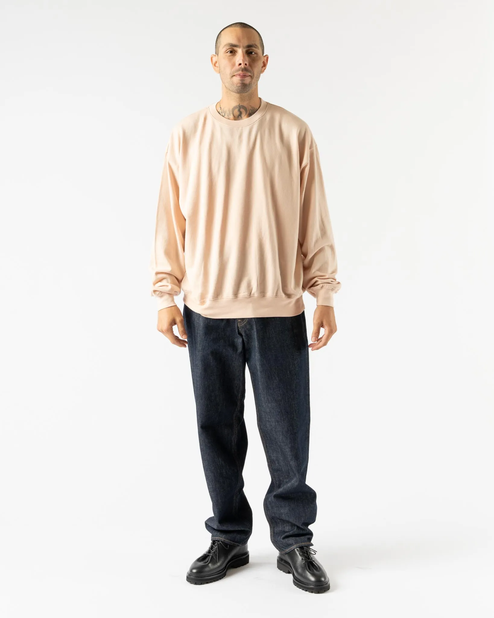 Auralee Super High Gauge Sweat Pullover in Pale Pink