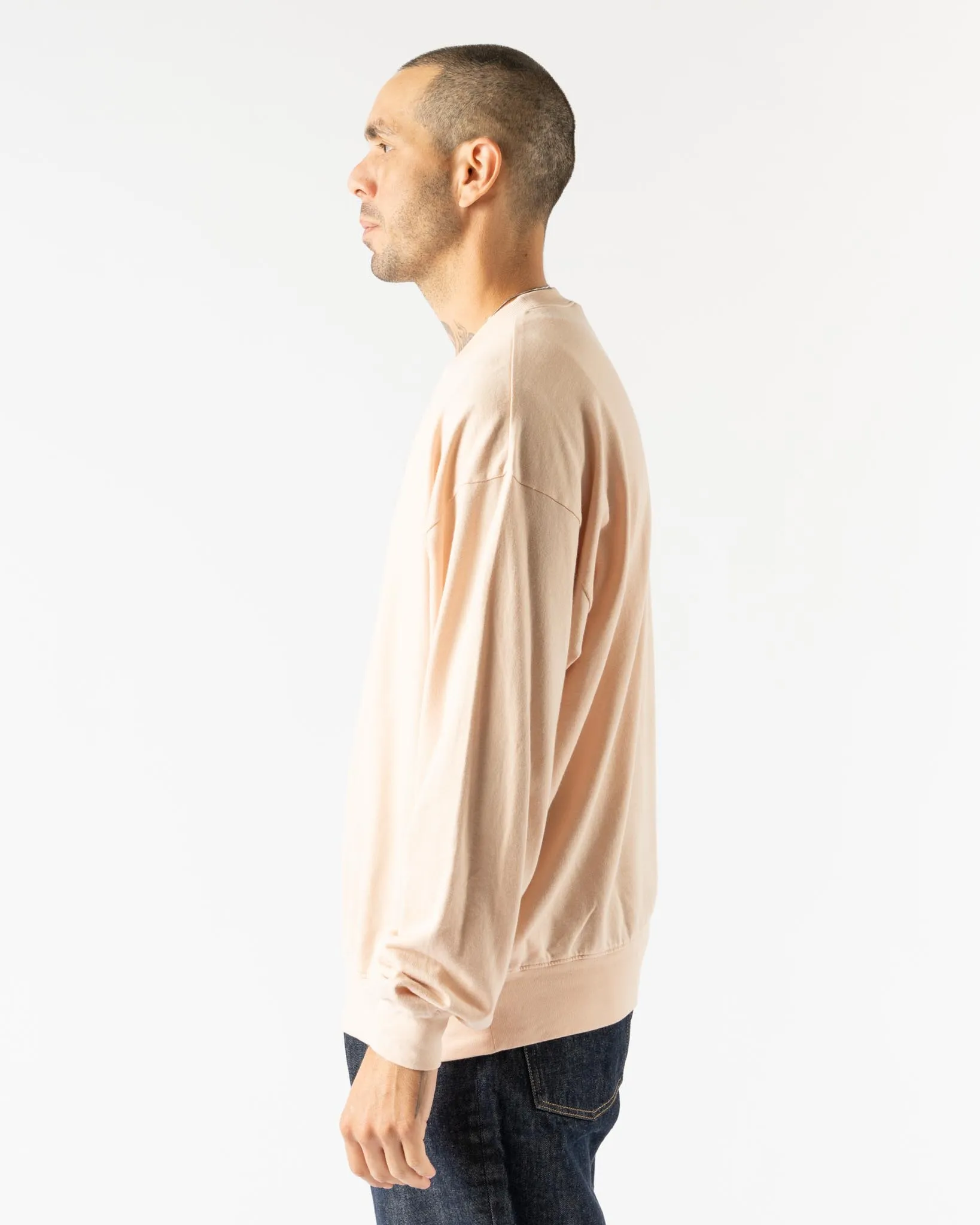 Auralee Super High Gauge Sweat Pullover in Pale Pink