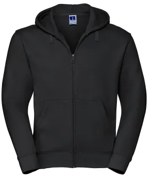 Authentic zipped hooded sweat | Black