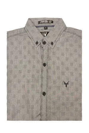 Black & White Button Down Casual Check Shirt