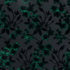 Burnout Velvet - ANTOINETTE - 003 - Dark Green