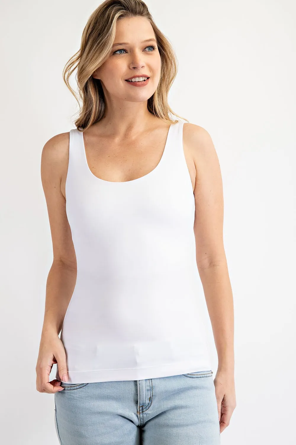 Butter Soft Round Neckline Sleeveless Tank