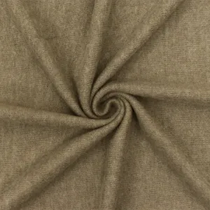 Camping Brown Solid Stretch Poly Brushed Jersey Knit Fabric