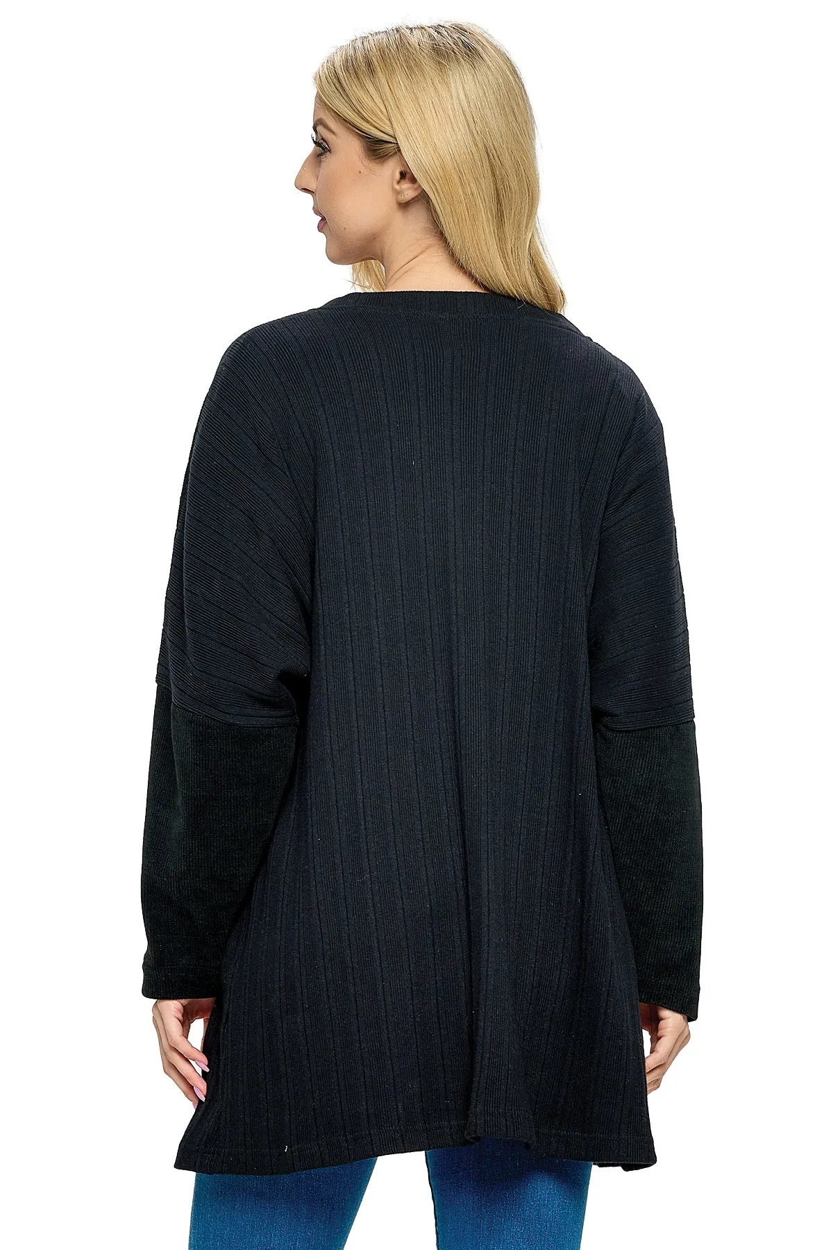 Cardigan Oversized Casual Ribbed