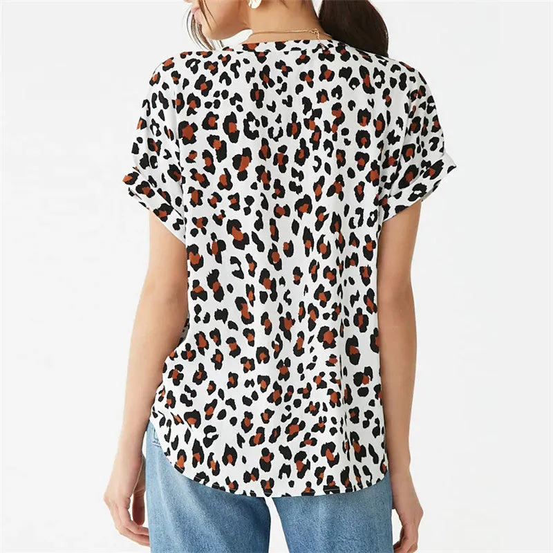 Chiffon Blouse Women Batwing Short Sleeve