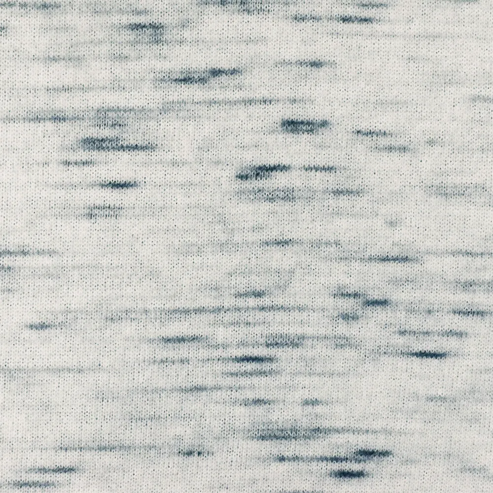 Cold White-Blue Slub Stretch Brushed Jersey Knit Fabric