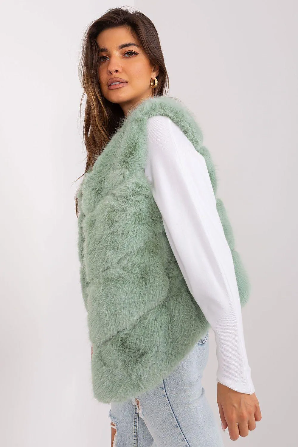 Elegant Multi-Pocket Faux Fur Vest for Every Event