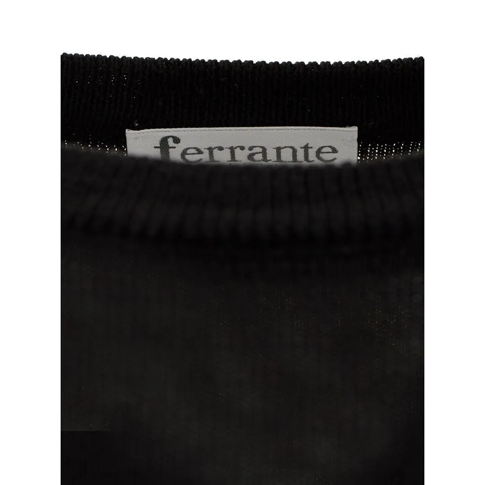 FERRANTE Elegant Black Wool Sweater for Men