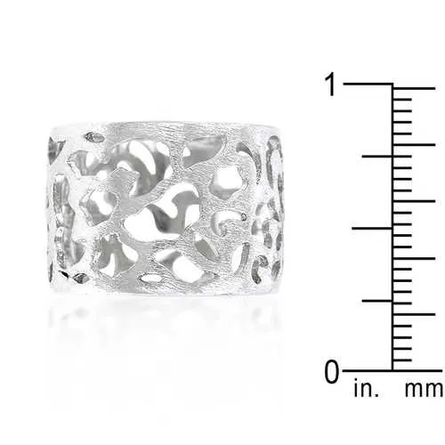 Filigree Matte Rhodium Ring