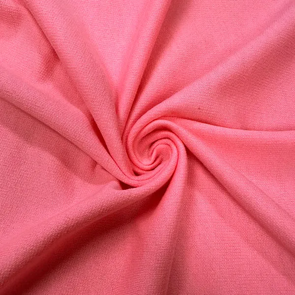 Flamingo Pink Terry Knit Fabric