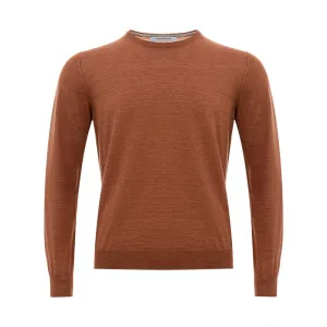 Gran Sasso Elegant Woolen Brown Sweater for Men