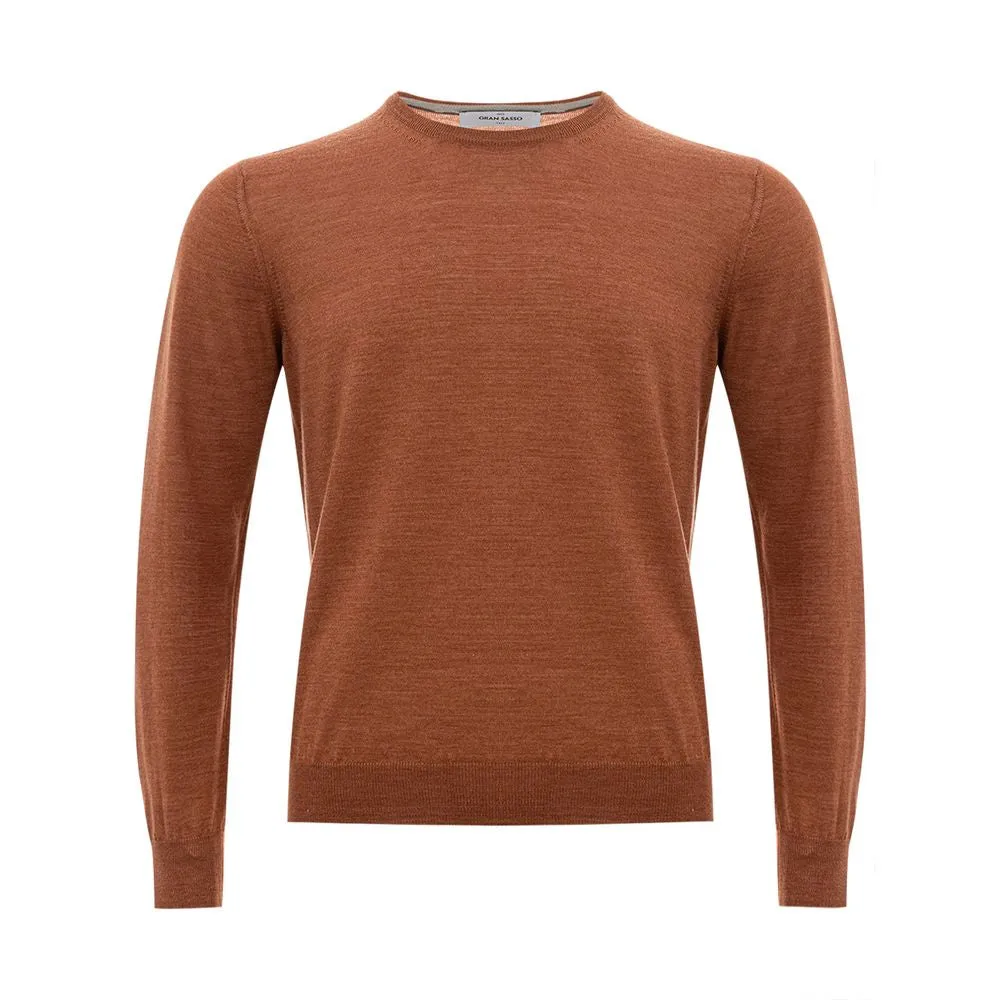 Gran Sasso Elegant Woolen Brown Sweater for Men