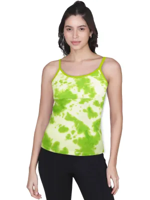 Green Tie Dye High Coverage Cotton Starter Camisole Bra With Adjustable Strap For Girls Pack-of-2