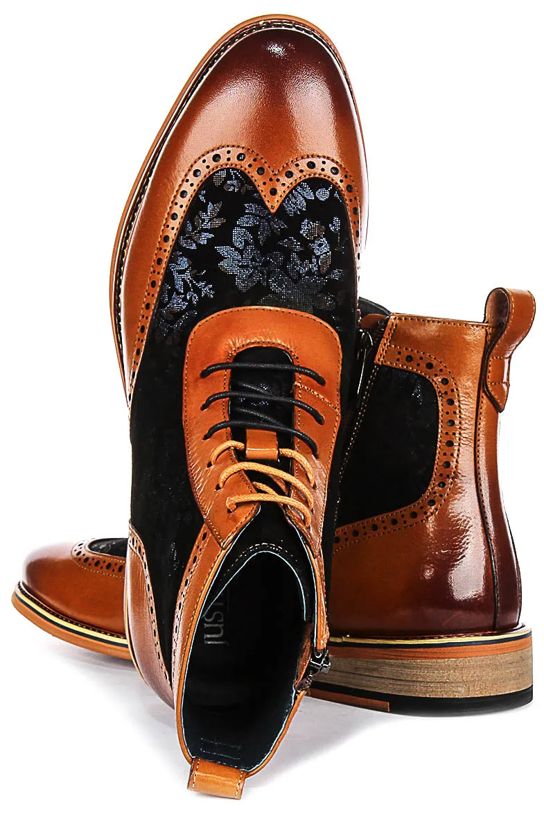 Justinreess England Arnold In Brown Blue For Men