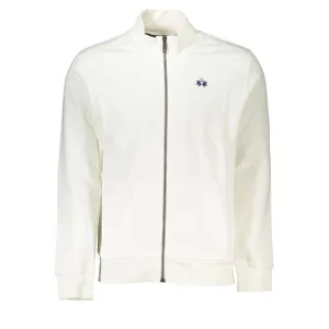 La Martina Elegant White Fleece Sweatshirt - Regular Fit