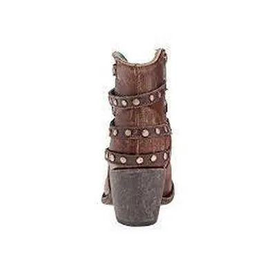 LADIES CORRAL SHORT STUDDED COWGIRL FASHION BOOT C2993