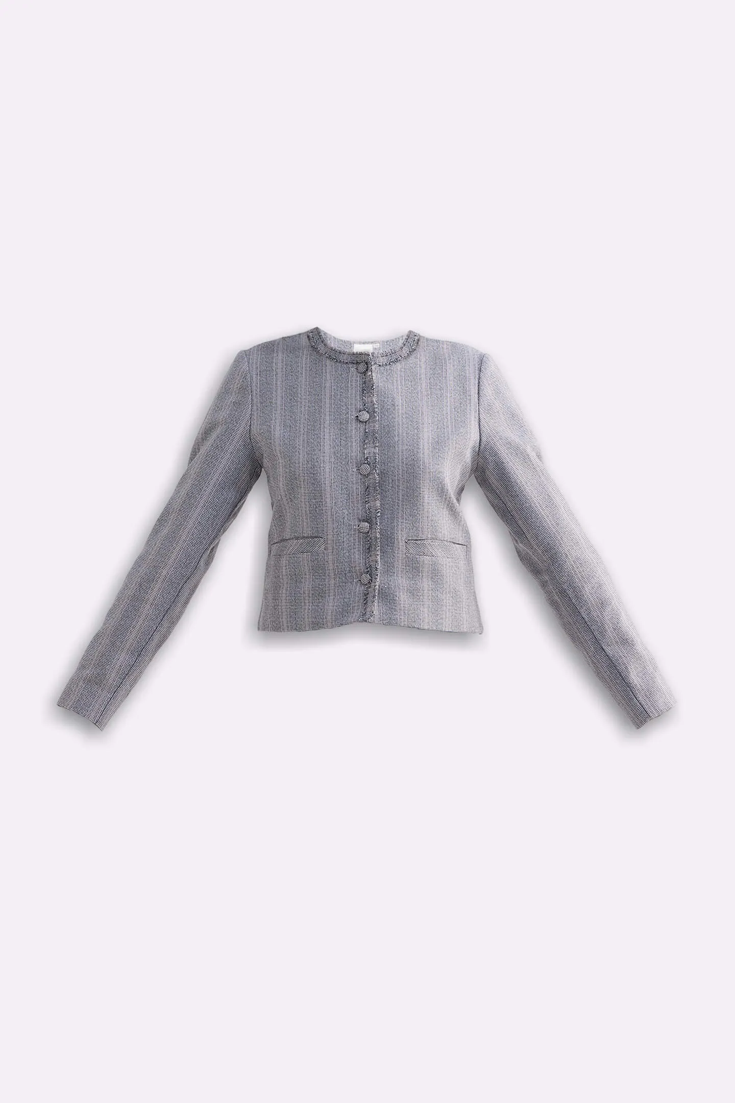 Lady Jacket in Grey Cotton Tweed