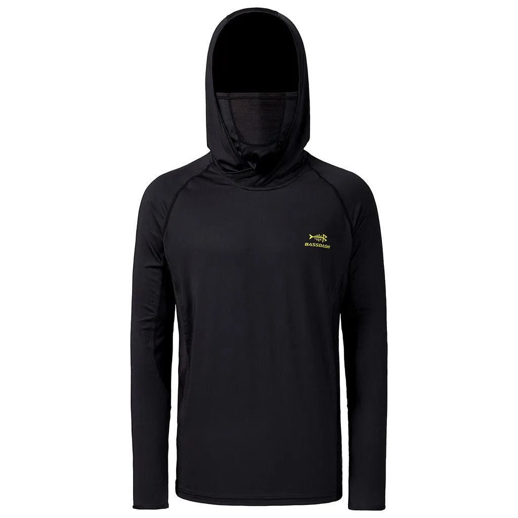 Men’s UPF 50  Long Sleeve Fishing Hoodie with UV Neck Gaiter FS06M