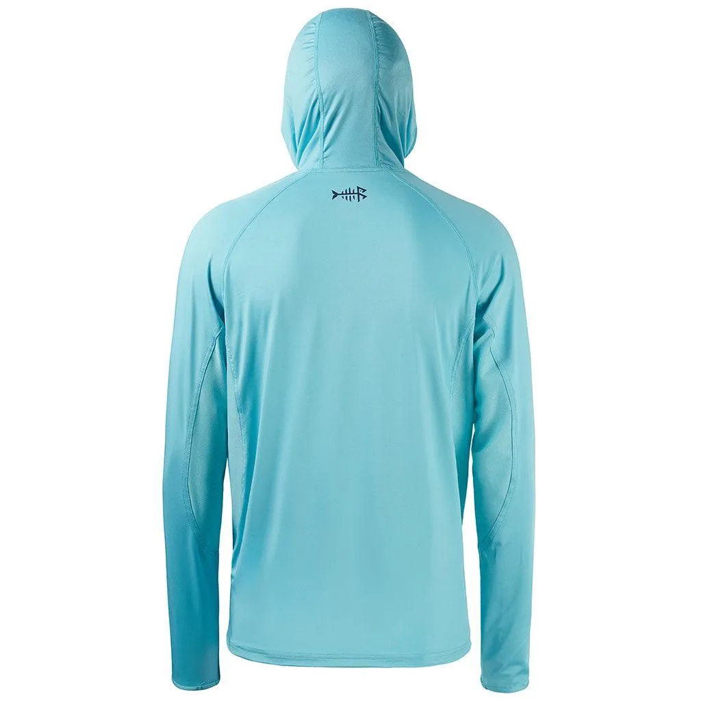 Men’s UPF 50  Long Sleeve Fishing Hoodie with UV Neck Gaiter FS06M