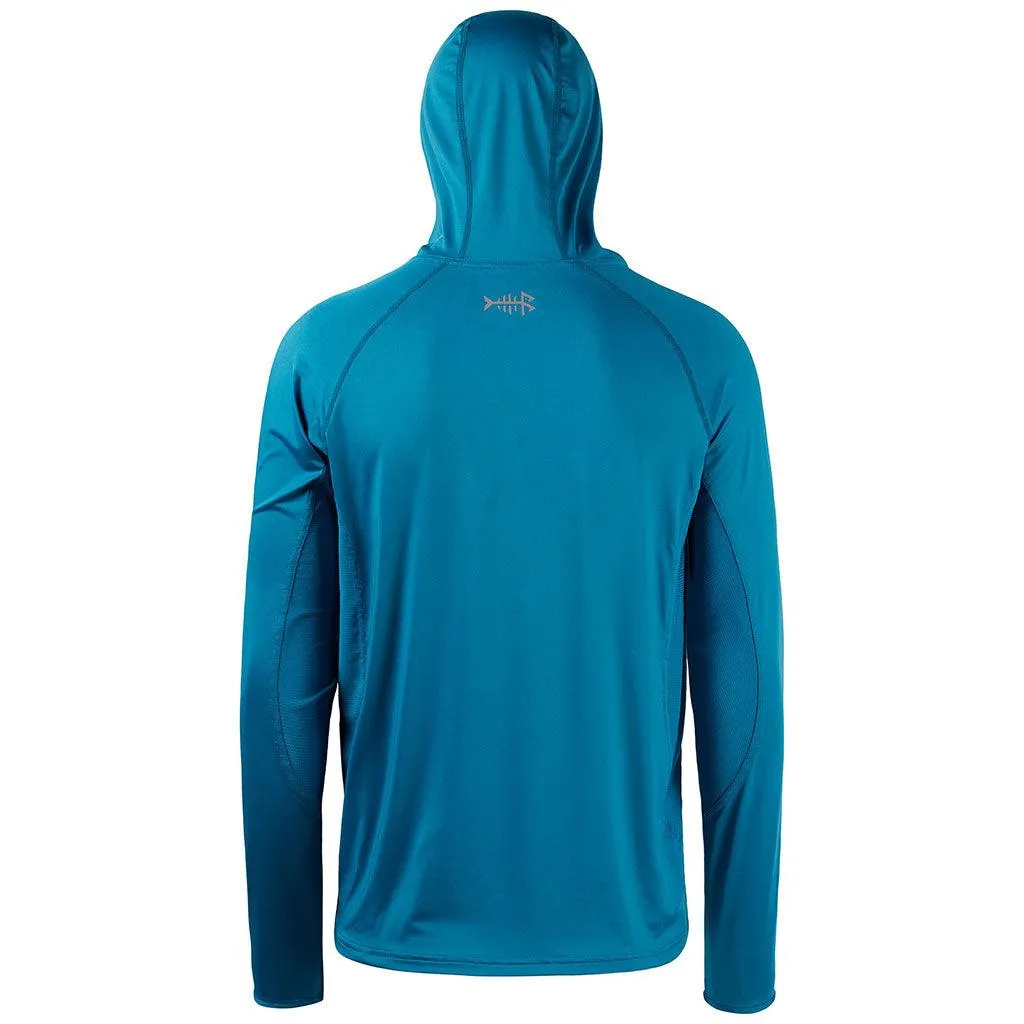 Men’s UPF 50  Long Sleeve Fishing Hoodie with UV Neck Gaiter FS06M