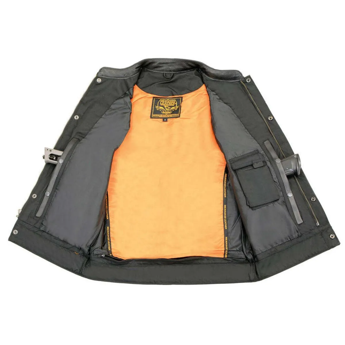 Milwaukee Leather Men's Cool-Tec Club Style Dual Closure Motorcycle Rider Vest