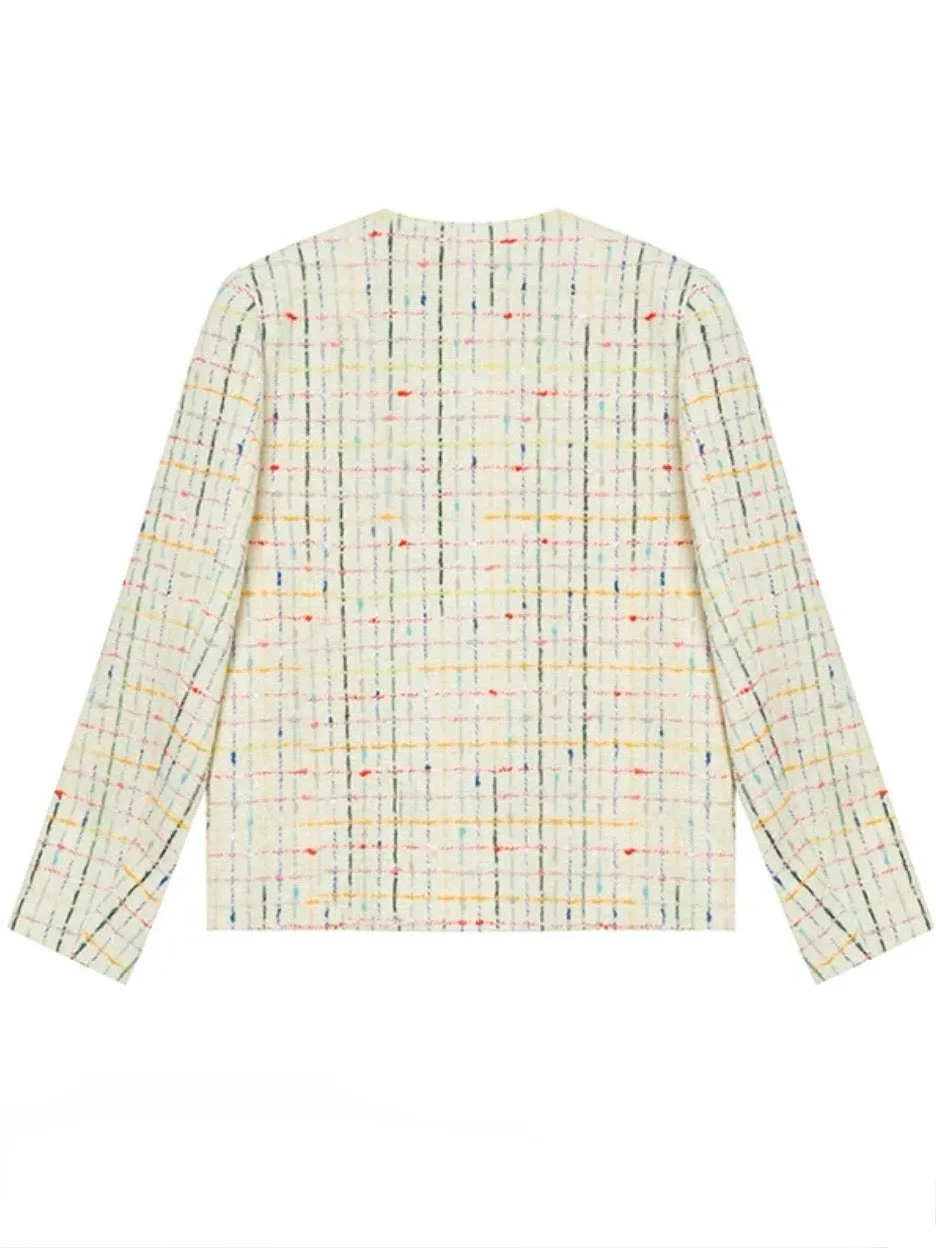 Off white and colors tweed jacket