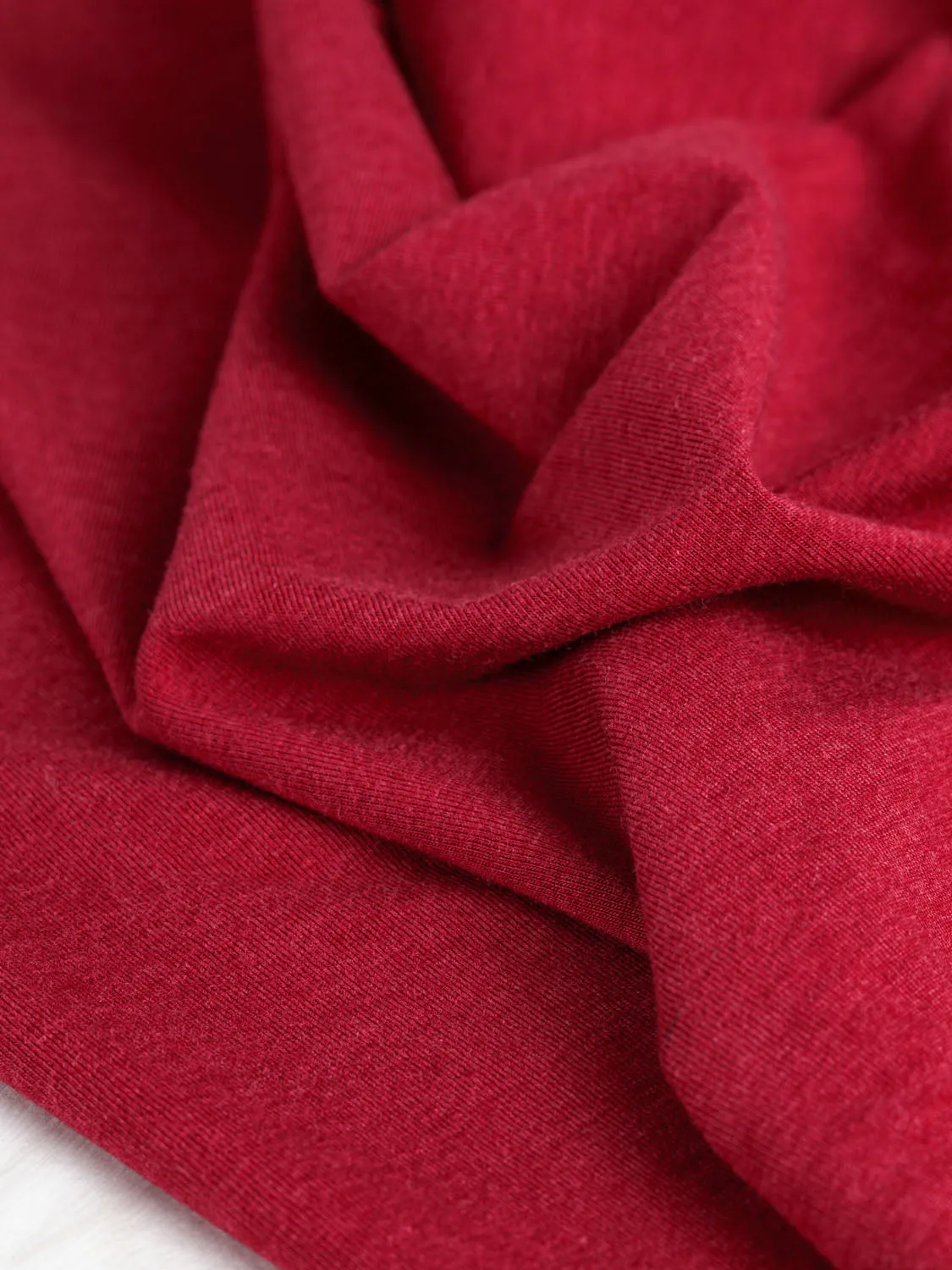 Organic Cotton   Tencel Stretch Knit Jersey - Scarlet