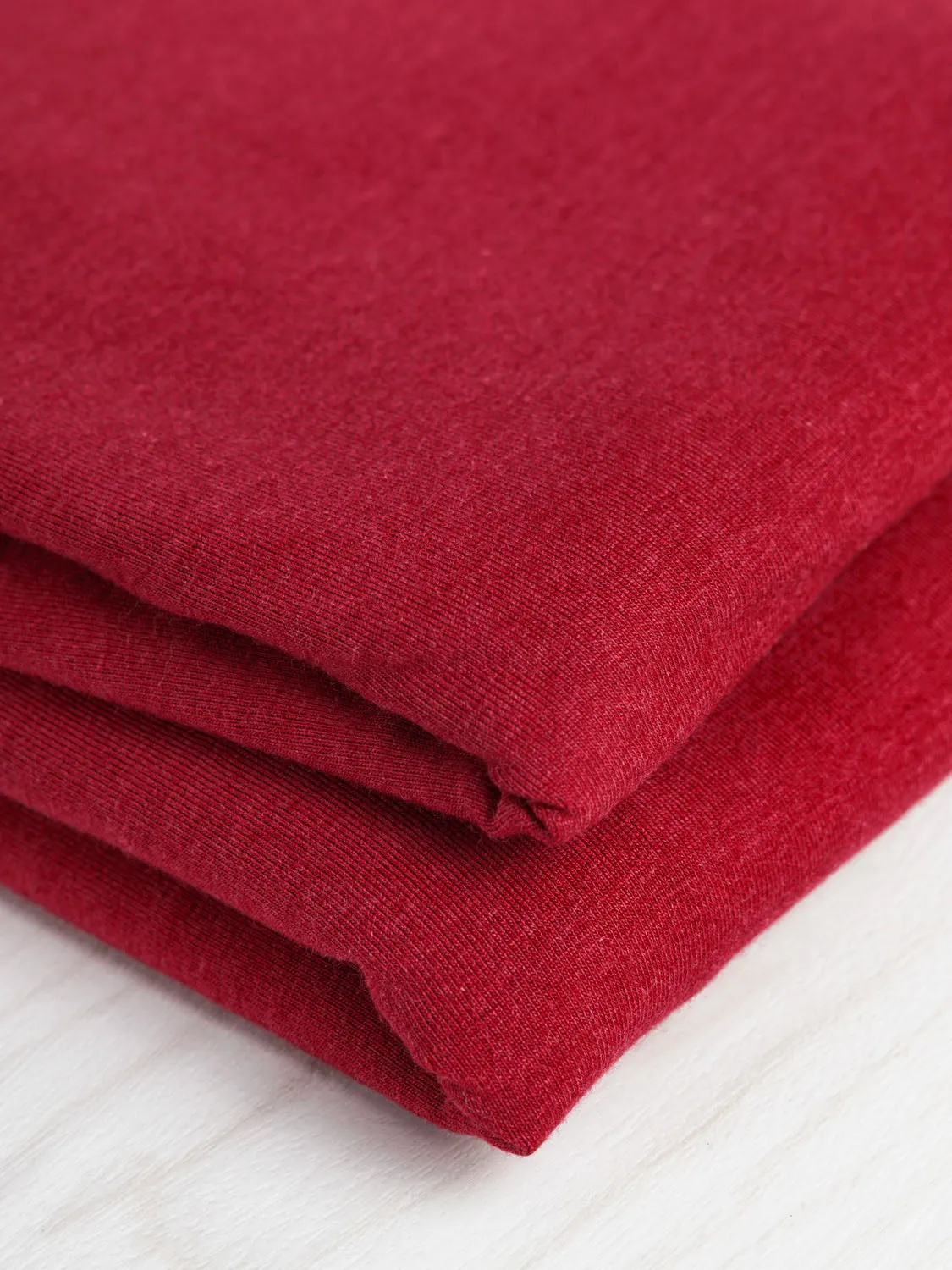 Organic Cotton   Tencel Stretch Knit Jersey - Scarlet