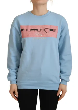 Philippe Model Elegant Light Blue Long Sleeve Sweater