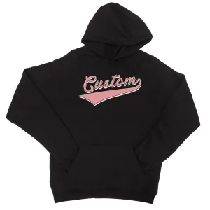 Pink College Swoosh Awesome Unisex Personalized Pullover Hoodie