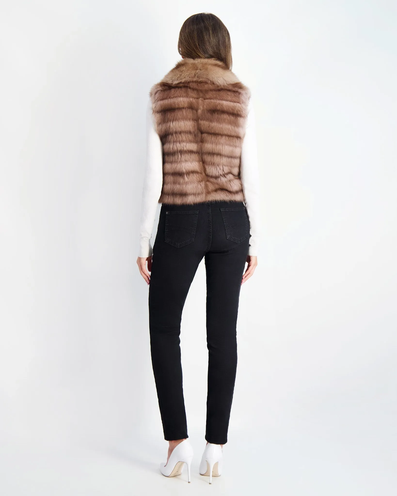 Sable Cropped Vest