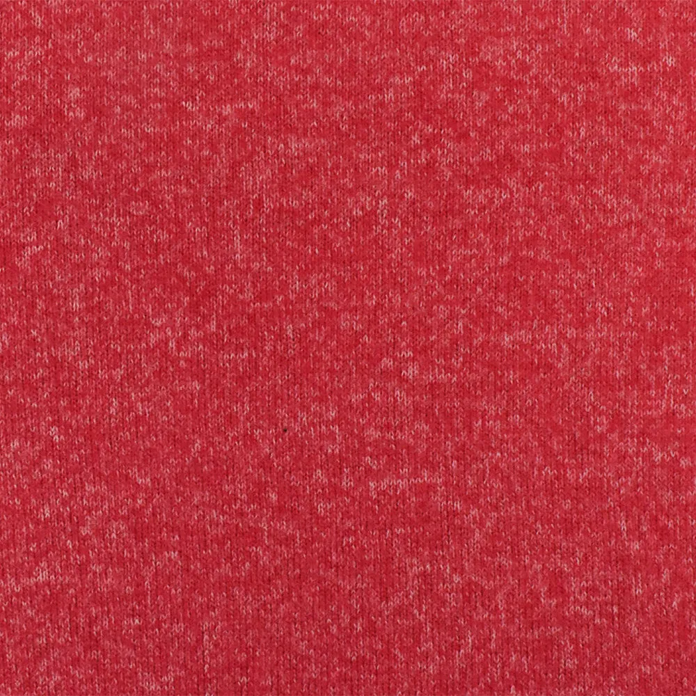 School Red-White Brushed Texture Stretch Jersey Knit Fabric