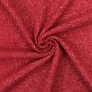 School Red-White Brushed Texture Stretch Jersey Knit Fabric