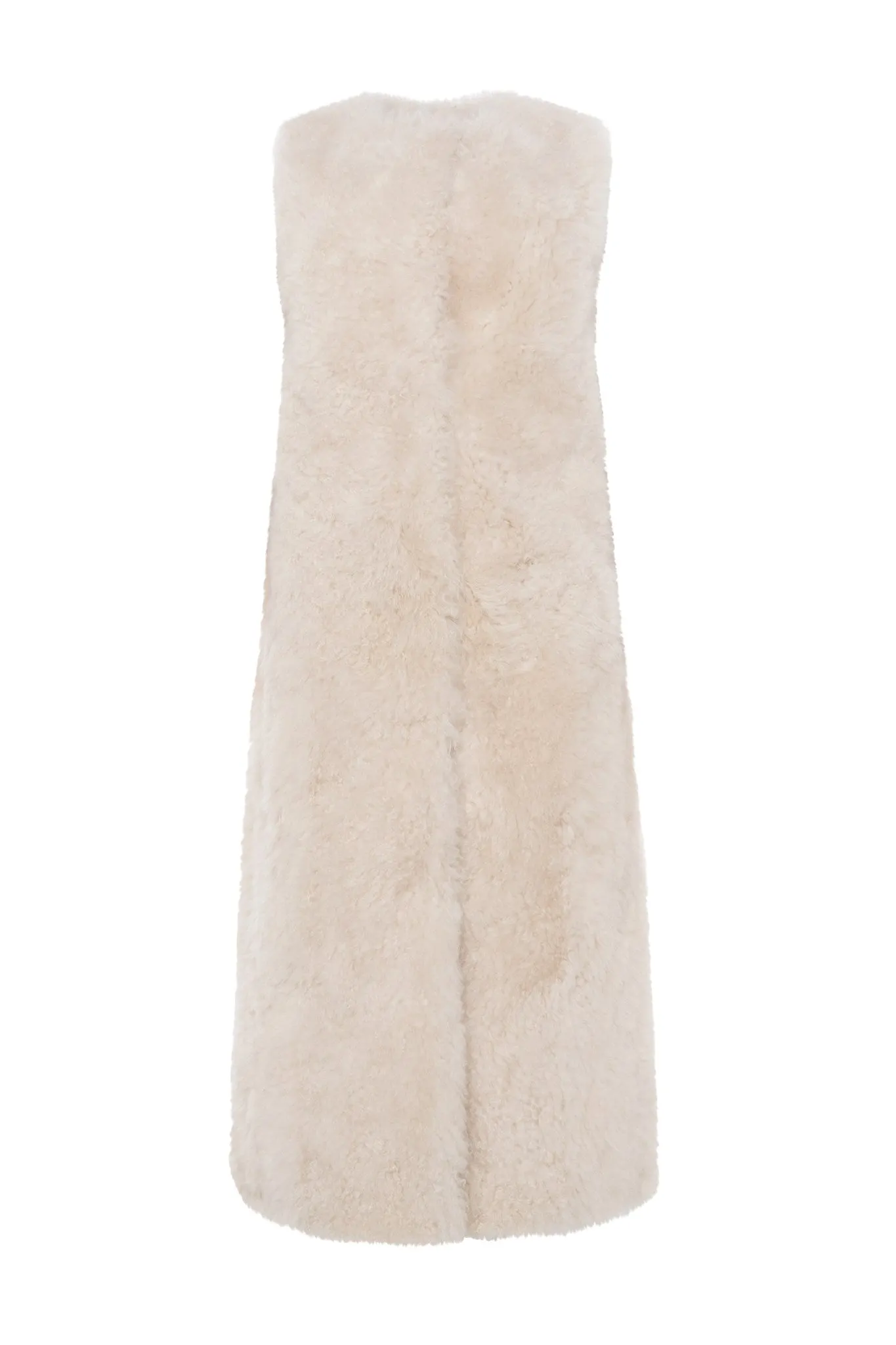 Select Cashmere Goat Collarless Long Vest