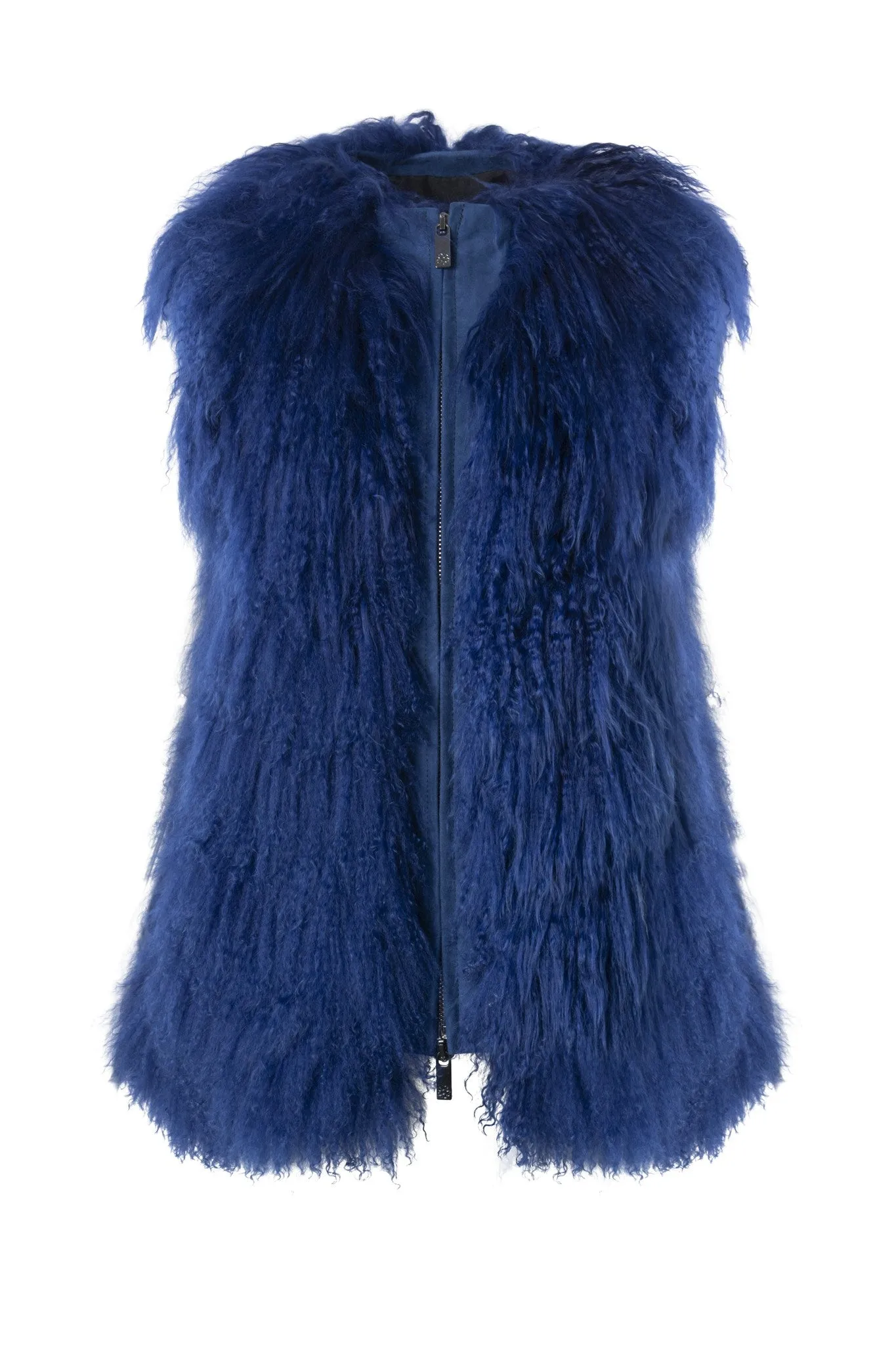 Select Mongolian Goat Zip Vest