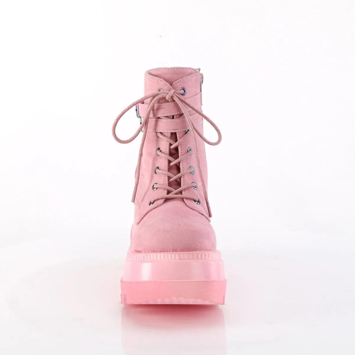 Shaker-52 Wedge Platform Pink Suede Boots