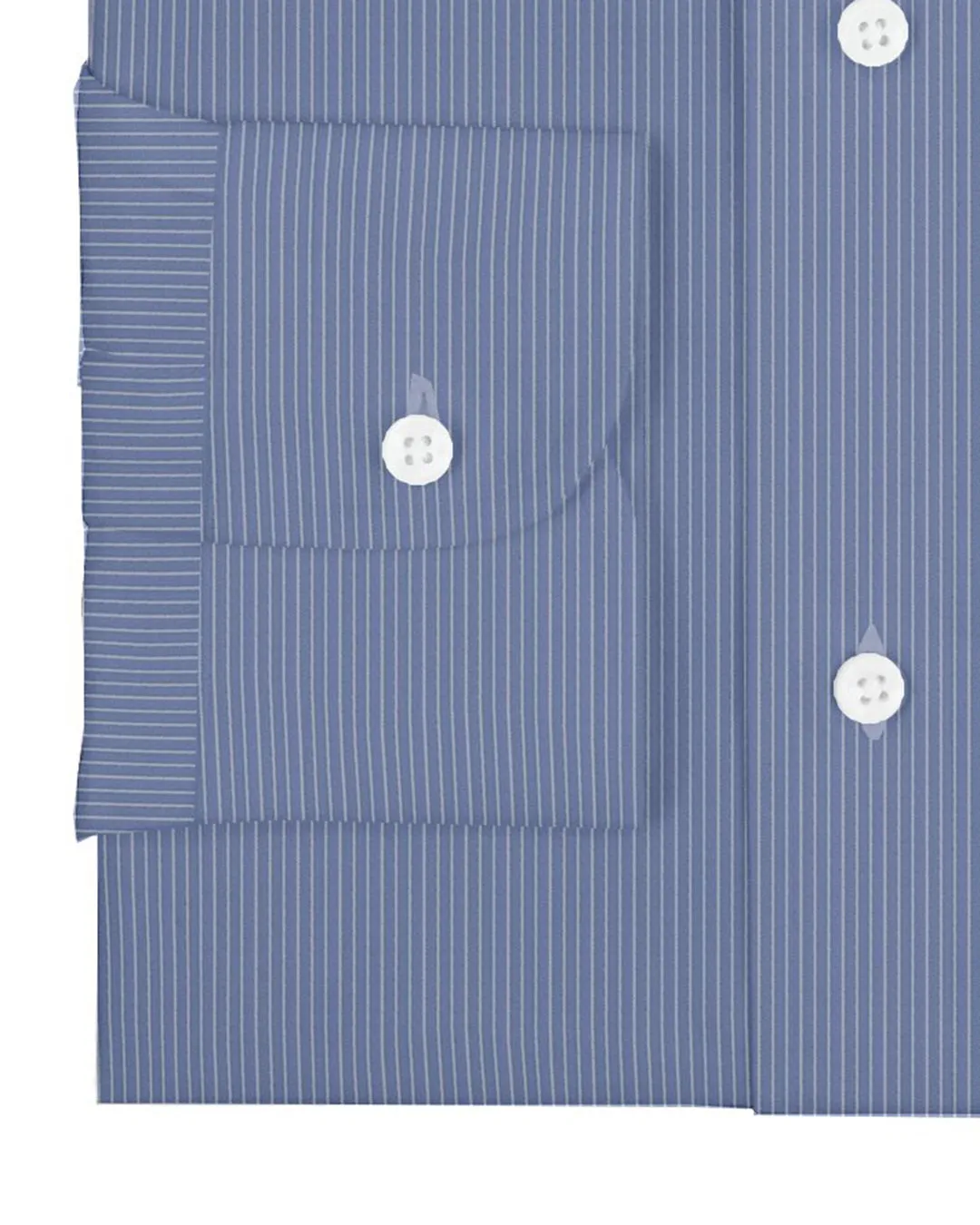 Sic-Tess White Blue Pencil-Stripes With Silk