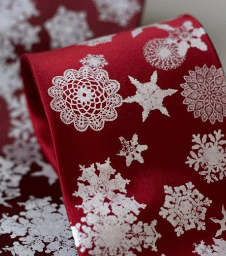 Snowflake Silk Necktie